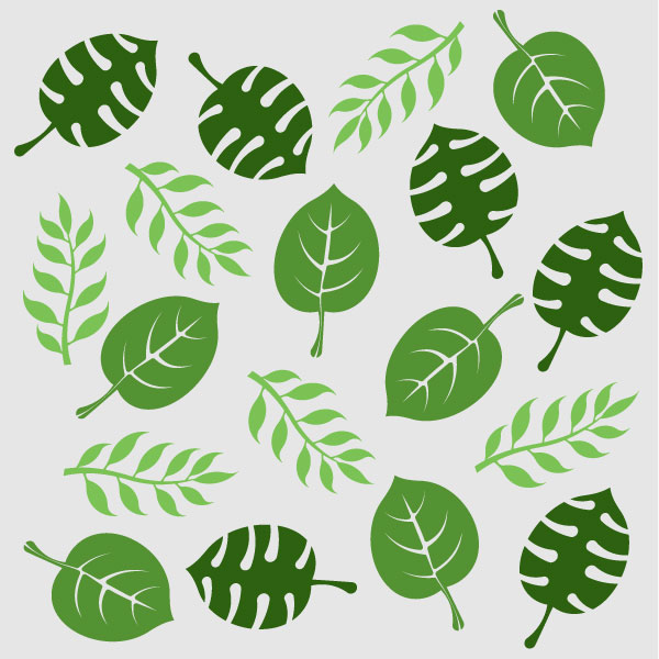 Exotisches Blattmuster