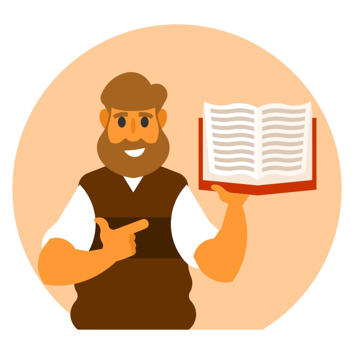 Profesor con un libro de texto