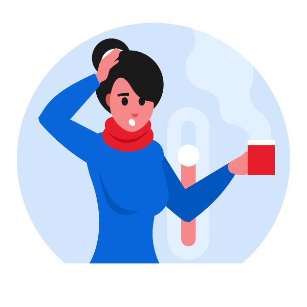 La mujer tiene dolor de cabeza