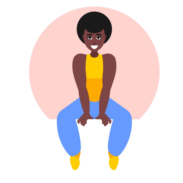 Mujer negra sonriente