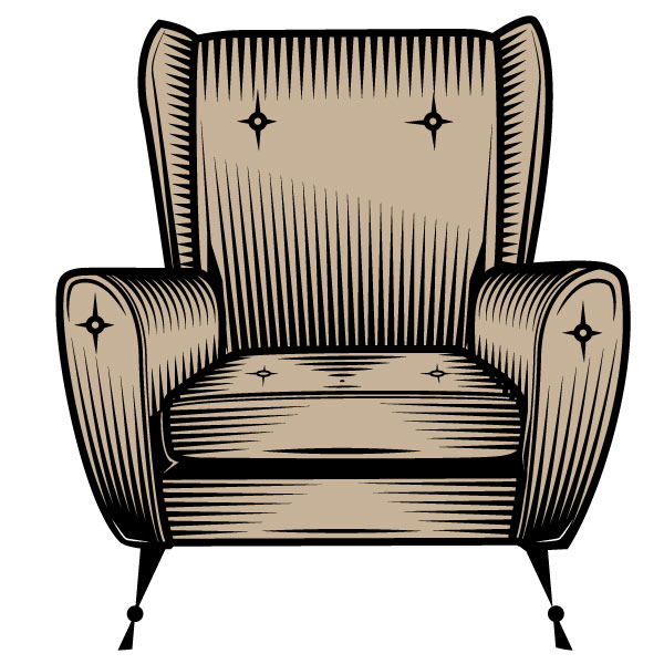 Sillón vintage usado