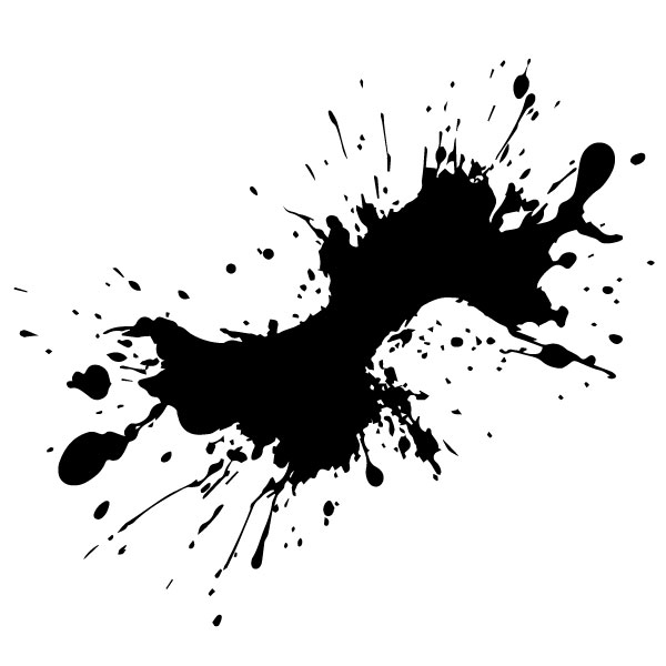 Salpicaduras de pintura negra