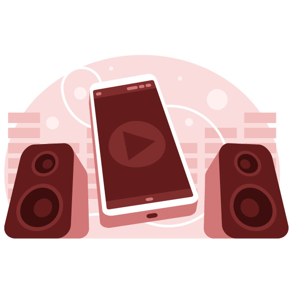 Smartphone y altavoces