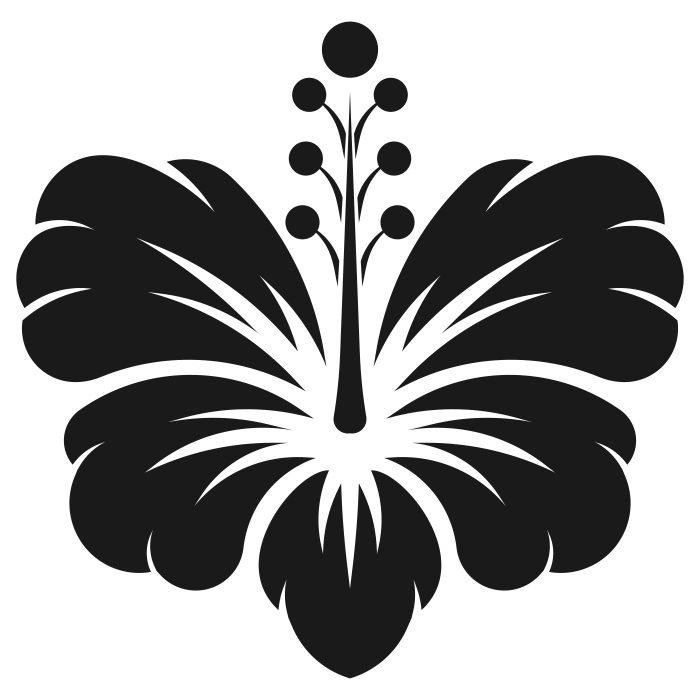 Hibiskusblüten-Silhouette