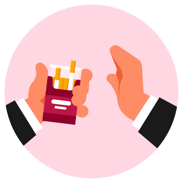 Concepto de dejar de fumar