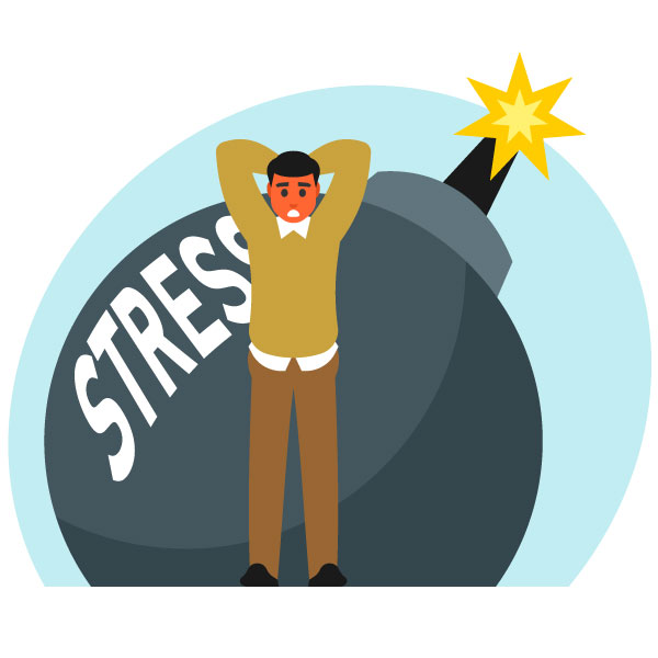 Concepto de estrés y burnout