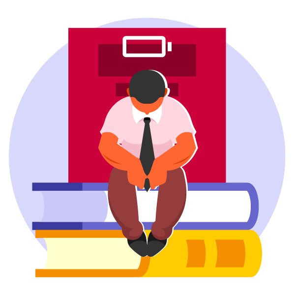 Erschöpfter Arbeiter