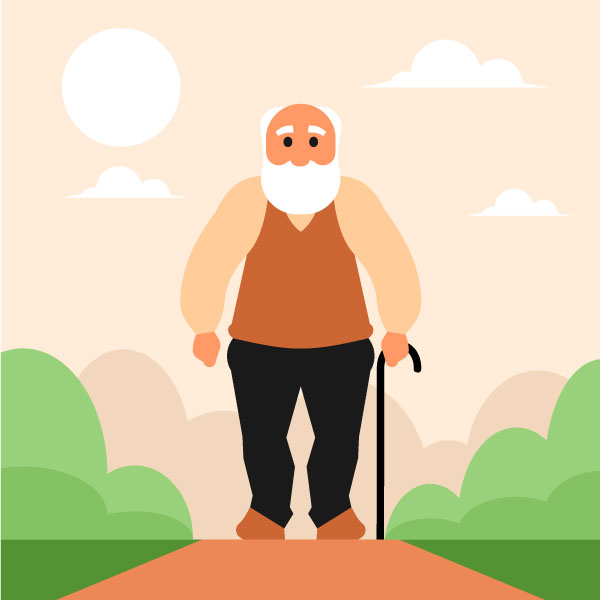 Anciano caminando