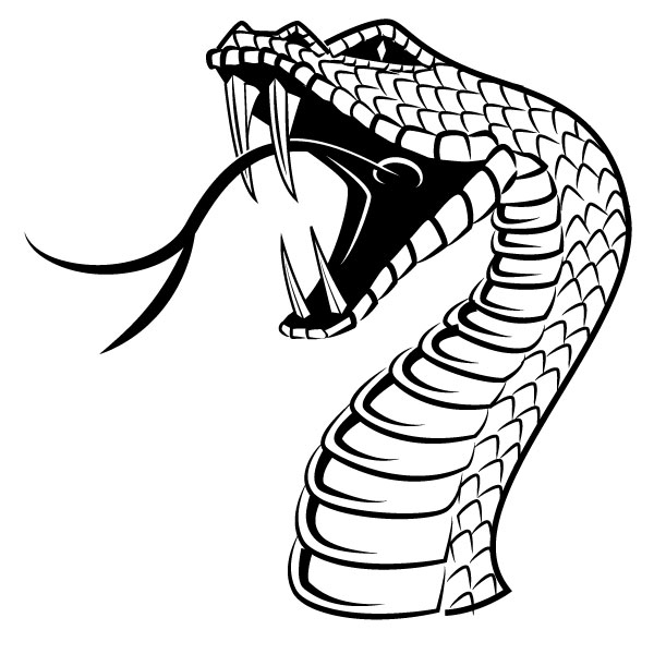 Silueta de serpiente venenosa
