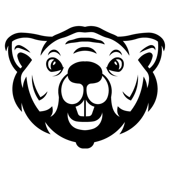 Silueta de cabeza de castor