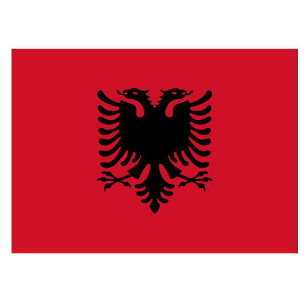 Bandera nacional de la República de Albania